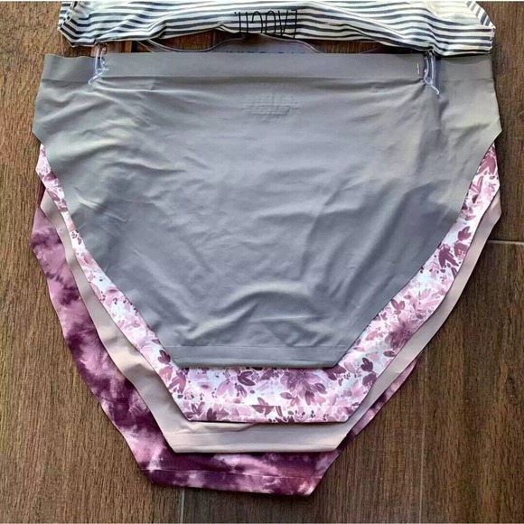 5 Rae Dunn No Show Bikinis Size Large panties underwear intimates Inspirational - Picture 8 of 10